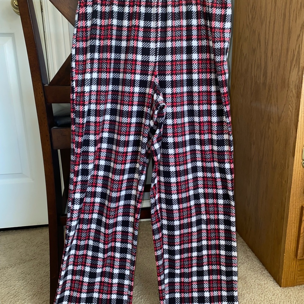 Plaid Lounge Pants - Red, Black, White